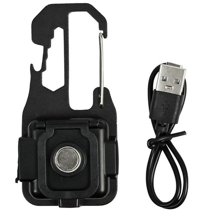 Hofftech Sleutelhanger Zaklamp – 380 Lumen – Oplaadbaar – Met Karabijnhaak