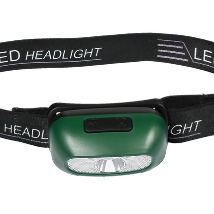 Hofftech Oplaadbare Hoofdlamp met Sensor - 3W - Groen - Handsfree