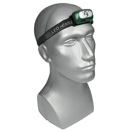Hofftech Oplaadbare Hoofdlamp met Sensor - 3W - Groen - Handsfree