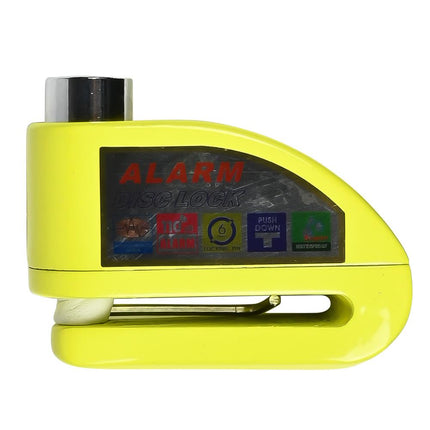 Stahlex Schijfremslot met Alarm - 7.0 mm - Geel - Anti-diefstal