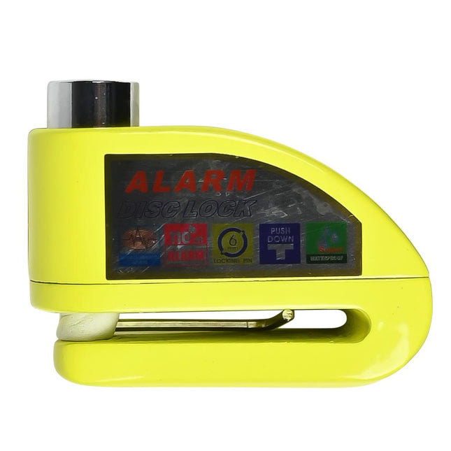 Stahlex Schijfremslot met Alarm - 7.0 mm - Geel - Anti-diefstal