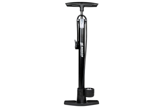 Benson Fietspomp met Manometer - 8 Bar - Dubbel Ventiel - 65 cm Slang