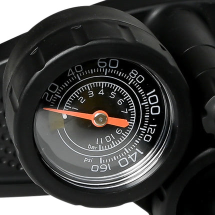 Benson Fietspomp met Manometer - 8 Bar - Dubbel Ventiel - 65 cm Slang