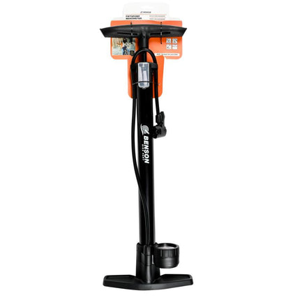 Benson Fietspomp met Manometer - 8 Bar - Dubbel Ventiel - 65 cm Slang
