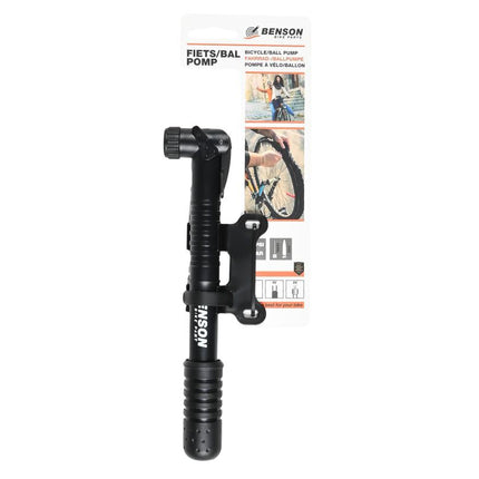 Benson Compacte Fietspomp & Balpomp - Inclusief Accessoires - 23 cm