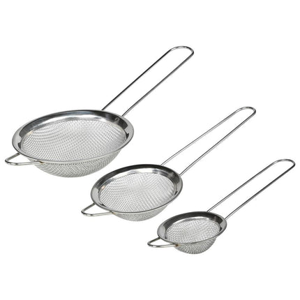 Benson RVS Zeefset - 3-delig - Ø 6, 8 en 10 cm - Duurzaam Roestvrij Staal