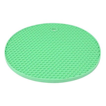 Benson Ronde Siliconen Pannenonderzetter - Ø 18 cm - Hittebestendig - Grijs/Groen