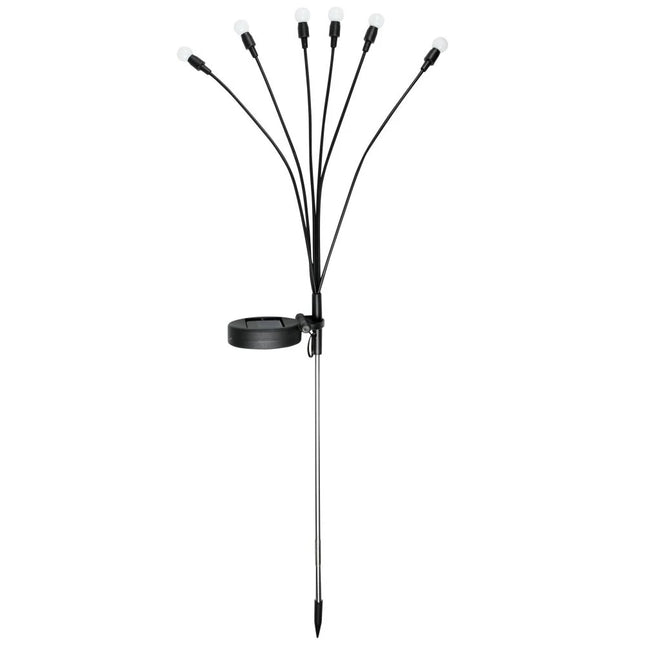 Benson Solar Tuinlamp – 6 LED Bollen – 70 cm – Flexibel & RVS
