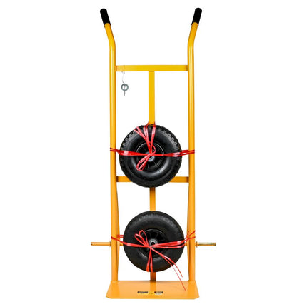 Benson Steekwagen Geel 180 kg - Luchtbanden - Vast Plateau