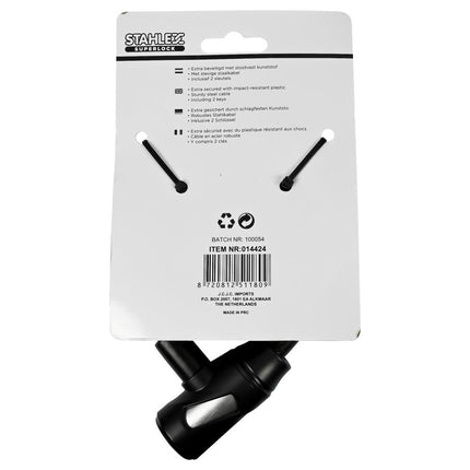 Stahlex Cycloshield Kabelslot - Ø 12 mm x 1200 mm - Inclusief 2 Sleutels