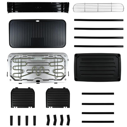 Benson Elektrische 2-in-1 BBQ & Tafelgrill - 2200W - 50x25 cm