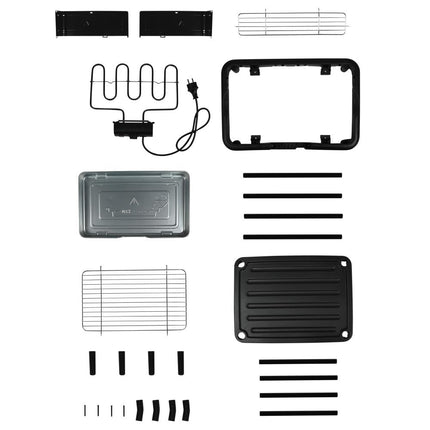 Benson Elektrische 2-in-1 BBQ - Binnen & Buiten - 2000W - 39x23 cm