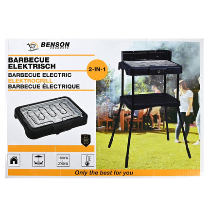 Benson Elektrische 2-in-1 BBQ - Tafelmodel & Staand - 2000W