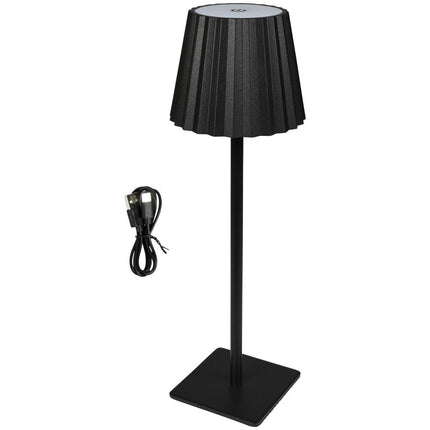 Benson Luxe LED Tafellamp – 38 cm – Aluminium – 3 Lichtstanden – Dimbaar – USB-C Oplaadbaar