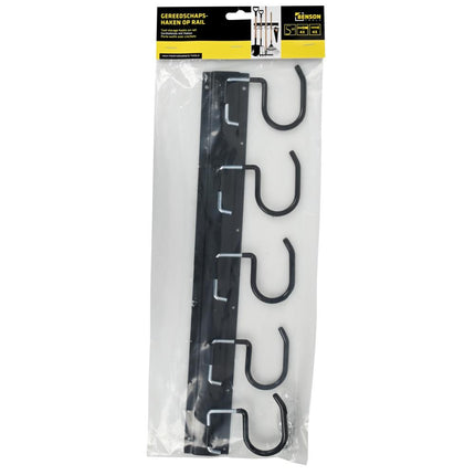 Benson Gereedschapshaken op Rail 43 cm - 5 Haken - Met Beschermende Coating