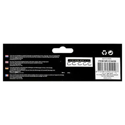 Benson Gereedschapshaken op Rail 43 cm - 5 Haken - Met Beschermende Coating