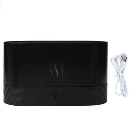 Benson LED Luchtbevochtiger met Flame Effect - 180 ml - USB-C - Zwart
