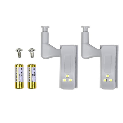 Benson Automatische LED Kastverlichting – 2 Stuks – Voor Scharnier Montage – Inclusief Batterijen