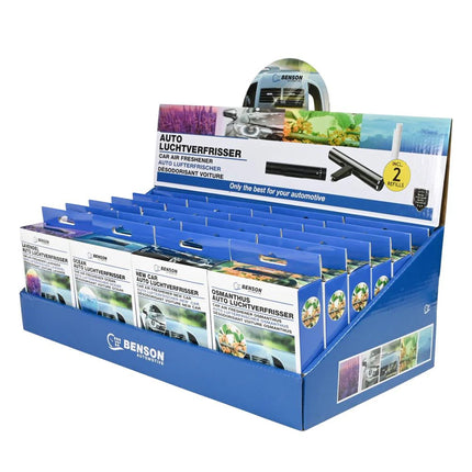 Benson Luxe Aluminium Auto Luchtverfrisser – Ventilatierooster – Inclusief 2 Navullingen