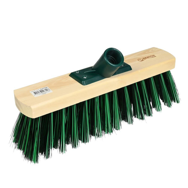 Benson Groene Straatbezem - 30 cm - 5 Rijen Borstels - Excl. Steel