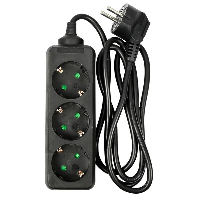 Benson Stekkerdoos met USB-A & USB-C – 3-voudig – 1,5 meter – Zwart