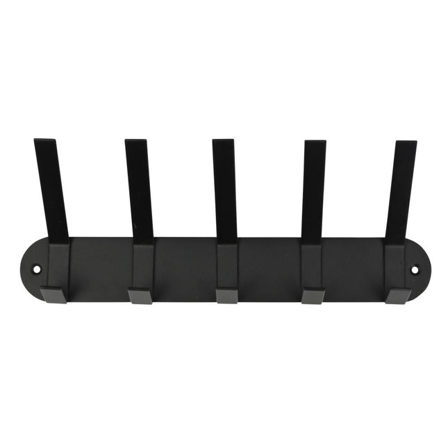 Benson Kapstok met 5 Dubbele Haken - Staal - Wandmodel - 30 cm