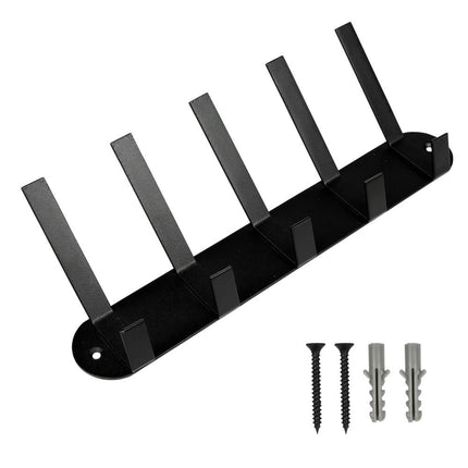 Benson Kapstok met 5 Dubbele Haken - Staal - Wandmodel - 30 cm