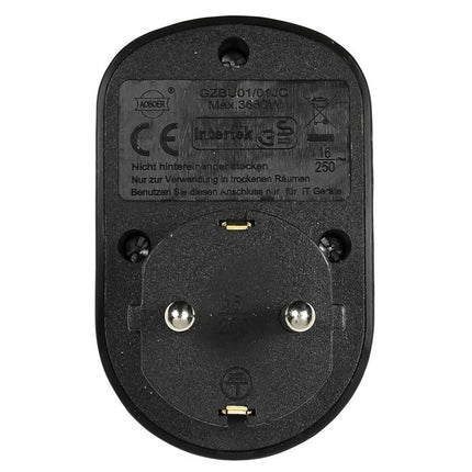 Benson Stopcontact met USB-A en USB-C - Zwart - Modern en Efficiënt - 16A