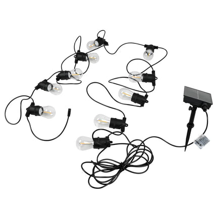 Benson Solar LED Lichtsnoer – 10 Lampen – 8 Meter – Warm Wit