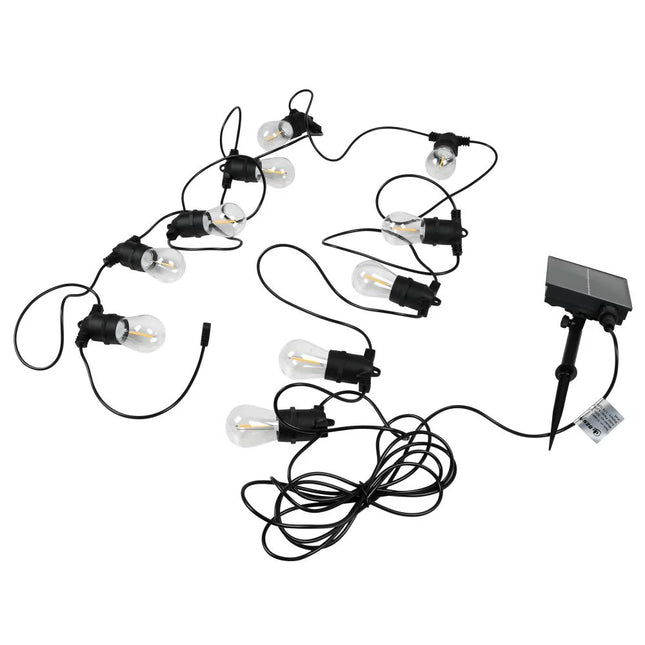 Benson Solar LED Lichtsnoer – 10 Lampen – 8 Meter – Warm Wit