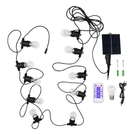 Benson Solar LED Lichtsnoer – 10 Lampen – 8 Meter – Warm Wit