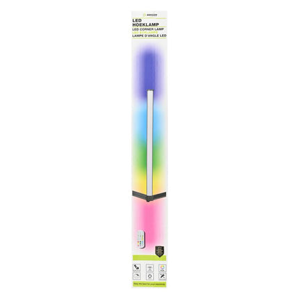Benson Compacte LED Hoeklamp – 40 cm – RGB Kleurverandering – Muziek Sync – USB