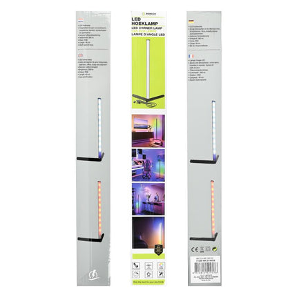 Benson Compacte LED Hoeklamp – 40 cm – RGB Kleurverandering – Muziek Sync – USB