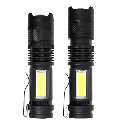 Hofftech Oplaadbare Zaklampenset – 2 stuks – 3W LED + COB Zijlicht – USB-C