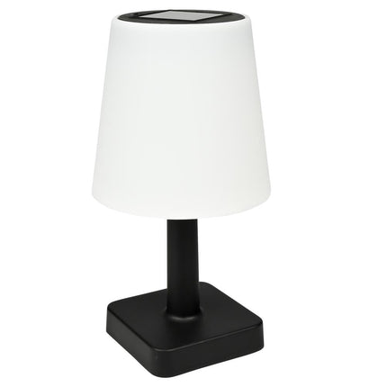 Benson Solar Tafellamp – 23 cm – Warm LED Licht – IP44 Spatwaterdicht – Antraciet
