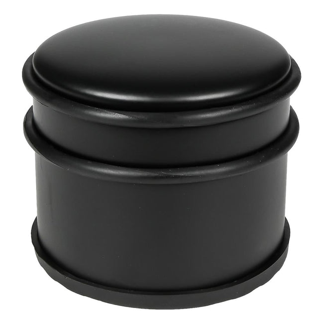 Benson Luxe Deurstopper Zwart - Ø11 cm - 1.1 kg - RVS met Rubberen Ringen