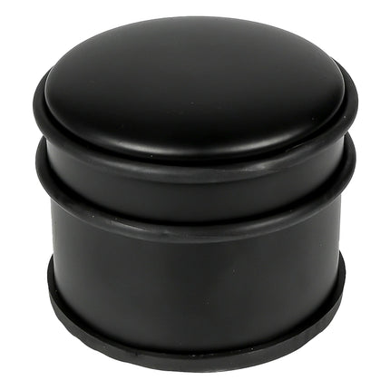 Benson Deurstopper Zwaar Model – Mat Zwart – Ø 9 cm – 1,1 kg – Met Rubberen Beschermringen