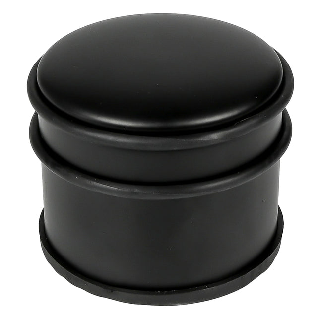 Benson Deurstopper Zwaar Model – Mat Zwart – Ø 9 cm – 1,1 kg – Met Rubberen Beschermringen