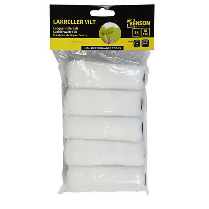 Benson Vilt Lakrollers 10 cm - 5 stuks - Voor een Superstrak Resultaat