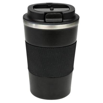 Benson Dubbelwandige Reisbeker RVS – 380 ml – Anti-lek & Siliconen Grip