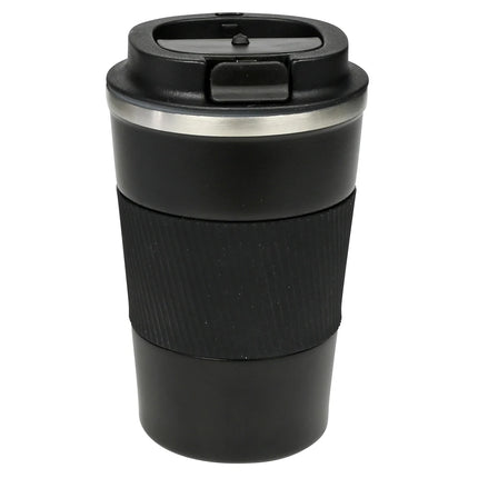 Benson Dubbelwandige Reisbeker - 380 ml - RVS - Anti-lek & Siliconen Grip