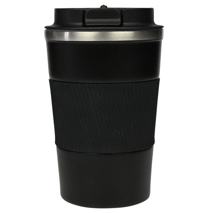 Benson Dubbelwandige Reisbeker RVS – 380 ml – Anti-lek & Siliconen Grip