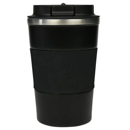 Benson Dubbelwandige Reisbeker - 380 ml - RVS - Anti-lek & Siliconen Grip
