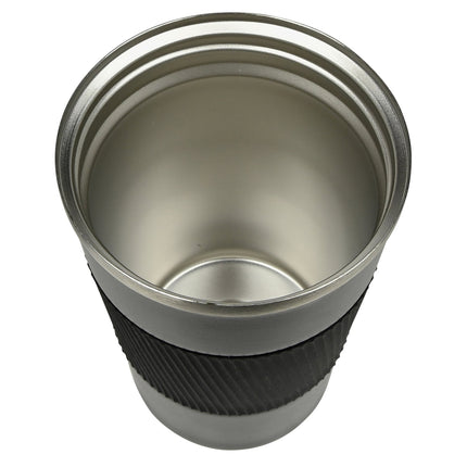 Benson Dubbelwandige Reisbeker RVS – 380 ml – Anti-lek & Siliconen Grip