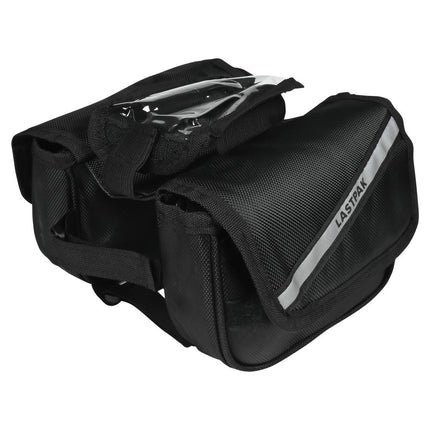 Lastpak Fiets Frametas - Met Telefoonvak - 19 x 13 x 16 cm - Reflecterend - Zwart