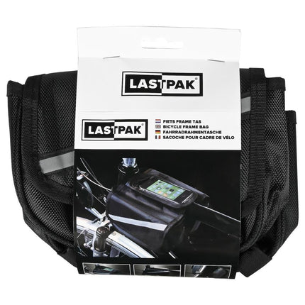 Lastpak Fiets Frametas - Met Telefoonvak - 19 x 13 x 16 cm - Reflecterend - Zwart