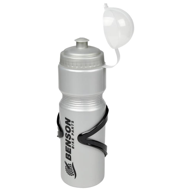 Benson Bidon met Houder - 750 ml - BPA-Vrij - Inclusief Montageset - Zwart
