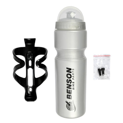 Benson Bidon met Houder - 750 ml - BPA-Vrij - Inclusief Montageset - Zwart