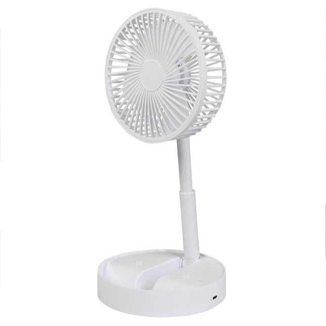 Benson Opvouwbare USB Ventilator - 3 Snelheden - Oplaadbaar - Wit