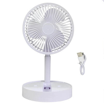 Benson Opvouwbare USB Ventilator - 3 Snelheden - Oplaadbaar - Wit